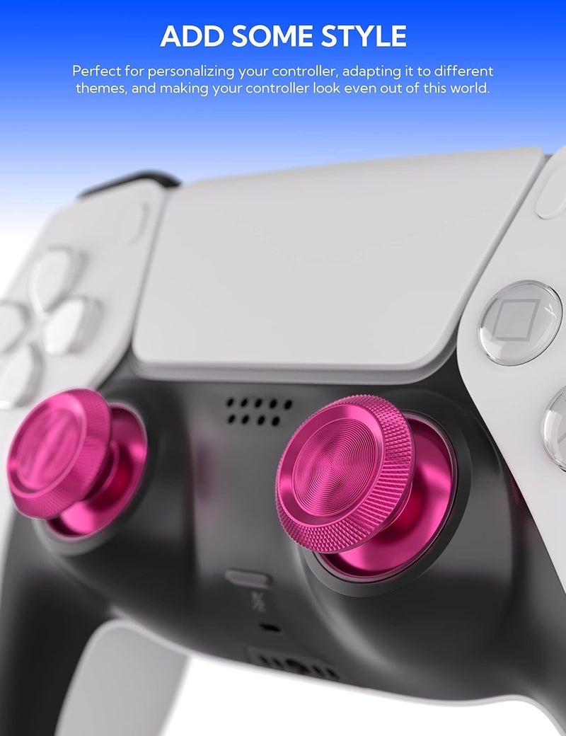 Avericht Metal Thumbsticks for PS5 Controller, Aluminum Joystick Replacement Kit for Dualsense Controller Accessories (Pink) - Image 4